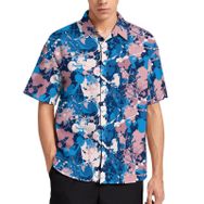 AILLOSA YH-441 Aloha Hawaii 3D Desen Kısa Kollu Erkek Gömlek