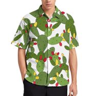 AILLOSA YH-445 Aloha Hawaii 3D Desen Kısa Kollu Erkek Gömlek
