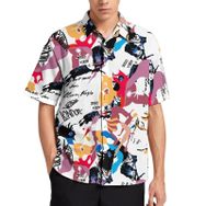 AILLOSA YH-448 Aloha Hawaii 3D Desen Kısa Kollu Erkek Gömlek