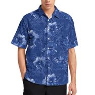 AILLOSA YH-449 Aloha Hawaii 3D Desen Kısa Kollu Erkek Gömlek