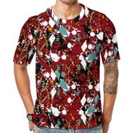 AILLOSA YH-45 Baskılı Desenli Kısa Kollu Unisex T-shirt