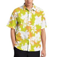 AILLOSA YH-451 Aloha Hawaii 3D Desen Kısa Kollu Erkek Gömlek
