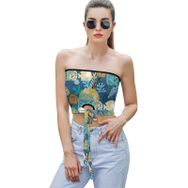 AILLOSA YH-452 Seksi File Tüp Üst Yaz Tube Top Tank Tops Kadın Askılı Üst Bluz