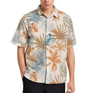 AILLOSA YH-455 Aloha Hawaii 3D Desen Kısa Kollu Erkek Gömlek