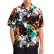 AILLOSA YH-456 Aloha Hawaii 3D Desen Kısa Kollu Erkek Gömlek
