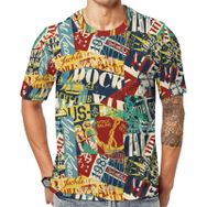 AILLOSA YH-458 Baskılı Desenli Kısa Kollu Unisex T-shirt