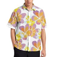 AILLOSA YH-463 Aloha Hawaii 3D Desen Kısa Kollu Erkek Gömlek