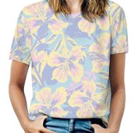 AILLOSA YH-464 Tamamı Baskılı Kısa Kollu Yuvarlak Yaka Kadın T-shirt