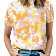 AILLOSA YH-465 Tamamı Baskılı Kısa Kollu Yuvarlak Yaka Kadın T-shirt