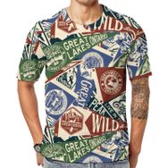 AILLOSA YH-466 Baskılı Desenli Kısa Kollu Unisex T-shirt