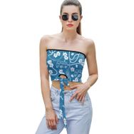 AILLOSA YH-468 Seksi File Tüp Üst Yaz Tube Top Tank Tops Kadın Askılı Üst Bluz