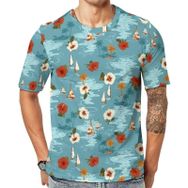 AILLOSA YH-469 Baskılı Desenli Kısa Kollu Unisex T-shirt