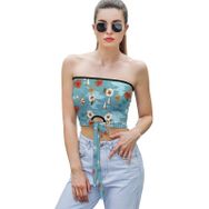 AILLOSA YH-469 Seksi File Tüp Üst Yaz Tube Top Tank Tops Kadın Askılı Üst Bluz