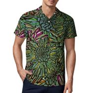 AILLOSA YH-47 3D Baskılı Desen Kısa Kollu Polo Yaka Erkek T-shirt