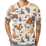 AILLOSA YH-470 Baskılı Desenli Kısa Kollu Unisex T-shirt