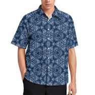 AILLOSA YH-476 Aloha Hawaii 3D Desen Kısa Kollu Erkek Gömlek