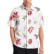 AILLOSA YH-477 Aloha Hawaii 3D Desen Kısa Kollu Erkek Gömlek