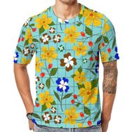 AILLOSA YH-478 Baskılı Desenli Kısa Kollu Unisex T-shirt