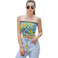 AILLOSA YH-478 Seksi File Tüp Üst Yaz Tube Top Tank Tops Kadın Askılı Üst Bluz