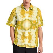AILLOSA YH-479 Aloha Hawaii 3D Desen Kısa Kollu Erkek Gömlek
