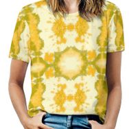 AILLOSA YH-479 Tamamı Baskılı Kısa Kollu Yuvarlak Yaka Kadın T-shirt