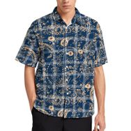 AILLOSA YH-483 Aloha Hawaii 3D Desen Kısa Kollu Erkek Gömlek