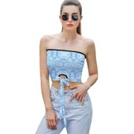 AILLOSA YH-493 Seksi File Tüp Üst Yaz Tube Top Tank Tops Kadın Askılı Üst Bluz