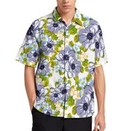 AILLOSA YH-494 Aloha Hawaii 3D Desen Kısa Kollu Erkek Gömlek