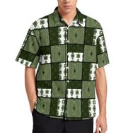 AILLOSA YH-496 Aloha Hawaii 3D Desen Kısa Kollu Erkek Gömlek