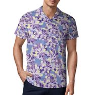 AILLOSA YH-500 3D Baskılı Desen Kısa Kollu Polo Yaka Erkek T-shirt