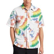 AILLOSA YH-502 Aloha Hawaii 3D Desen Kısa Kollu Erkek Gömlek