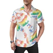 AILLOSA YH-502 Aloha Hawaii Çiçek Baskılı 3D Desen Kısa Kollu Erkek Gömlek