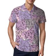 AILLOSA YH-503 3D Baskılı Desen Kısa Kollu Polo Yaka Erkek T-shirt