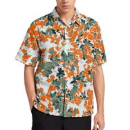 AILLOSA YH-51 Aloha Hawaii 3D Desen Kısa Kollu Erkek Gömlek
