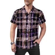 AILLOSA YH-514 Aloha Hawaii Çiçek Baskılı 3D Desen Kısa Kollu Erkek Gömlek