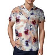 AILLOSA YH-522 3D Baskılı Desen Kısa Kollu Polo Yaka Erkek T-shirt