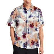 AILLOSA YH-522 Aloha Hawaii 3D Desen Kısa Kollu Erkek Gömlek
