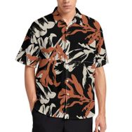 AILLOSA YH-525 Aloha Hawaii 3D Desen Kısa Kollu Erkek Gömlek
