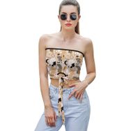 AILLOSA YH-529 Seksi File Tüp Üst Yaz Tube Top Tank Tops Kadın Askılı Üst Bluz
