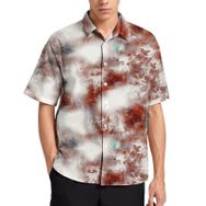 AILLOSA YH-53 Aloha Hawaii 3D Desen Kısa Kollu Erkek Gömlek