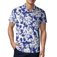 AILLOSA YH-531 3D Baskılı Desen Kısa Kollu Polo Yaka Erkek T-shirt