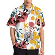 AILLOSA YH-532 Aloha Hawaii 3D Desen Kısa Kollu Erkek Gömlek