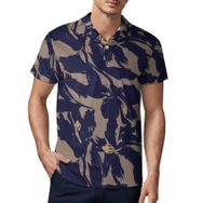 AILLOSA YH-535 3D Baskılı Desen Kısa Kollu Polo Yaka Erkek T-shirt