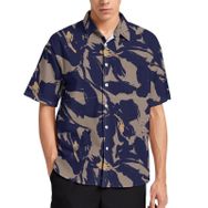 AILLOSA YH-535 Aloha Hawaii 3D Desen Kısa Kollu Erkek Gömlek