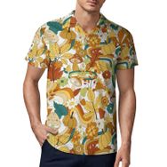 AILLOSA YH-536 3D Baskılı Desen Kısa Kollu Polo Yaka Erkek T-shirt