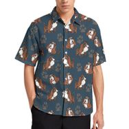 AILLOSA YH-538 Aloha Hawaii 3D Desen Kısa Kollu Erkek Gömlek