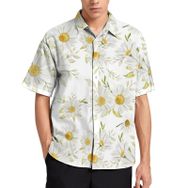 AILLOSA YH-541 Aloha Hawaii 3D Desen Kısa Kollu Erkek Gömlek