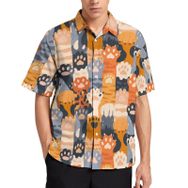AILLOSA YH-546 Aloha Hawaii 3D Desen Kısa Kollu Erkek Gömlek