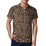 AILLOSA YH-548 3D Baskılı Desen Kısa Kollu Polo Yaka Erkek T-shirt