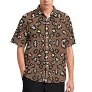 AILLOSA YH-548 Aloha Hawaii 3D Desen Kısa Kollu Erkek Gömlek